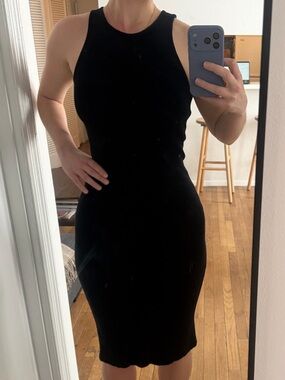 Beige Botany ribbed tank top dress